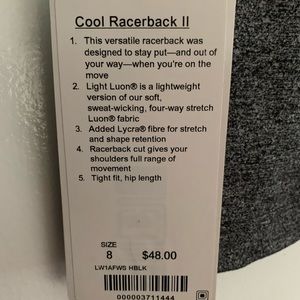 lululemon athletica Tops - Lululemon Cool Racerback II lululemon athletica Tops - Lululemon Cool Racerback II